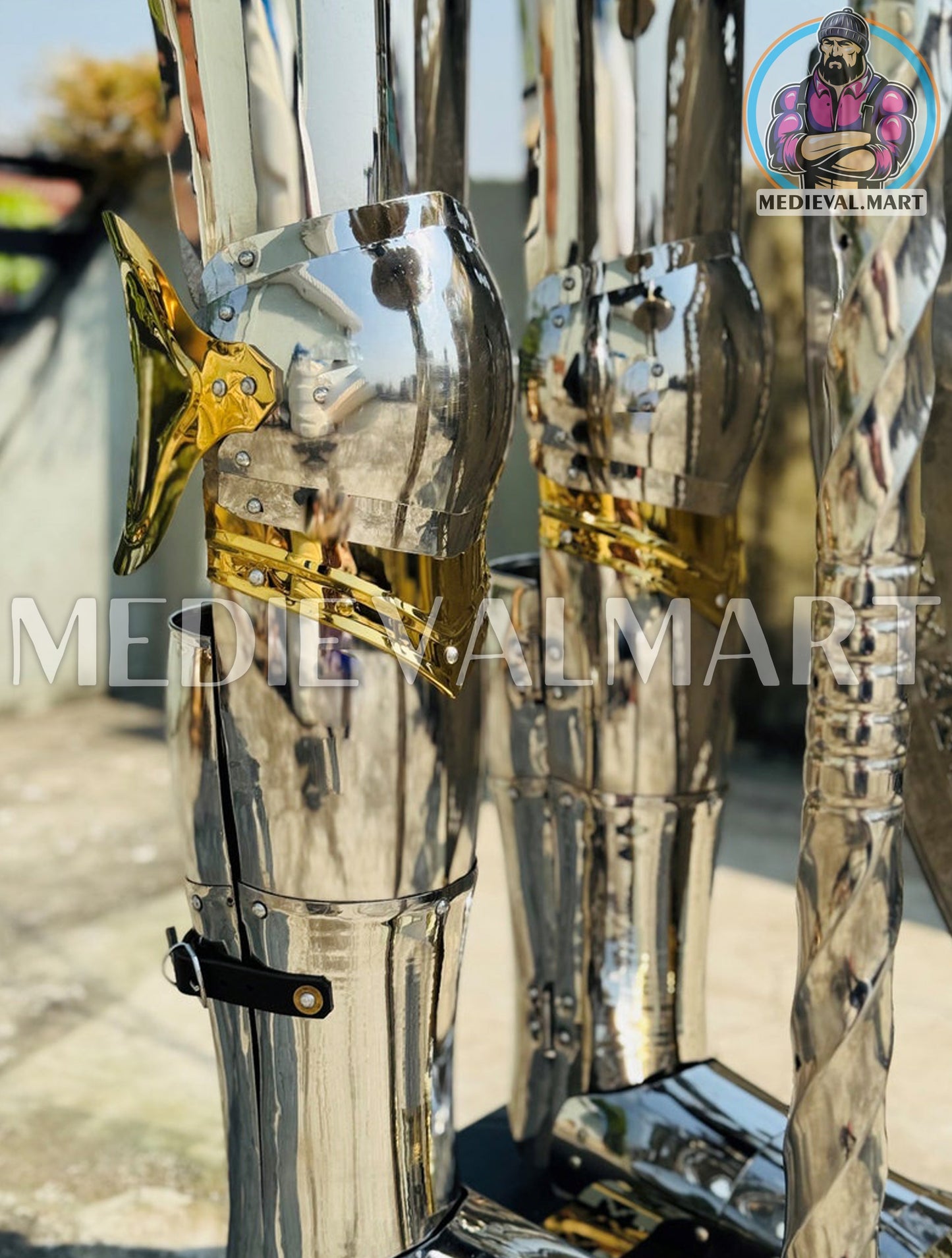 MEDIEVALMART AU Hand Forged Medieval Twisted Troll Cross Iron Pendent With Leather Cord