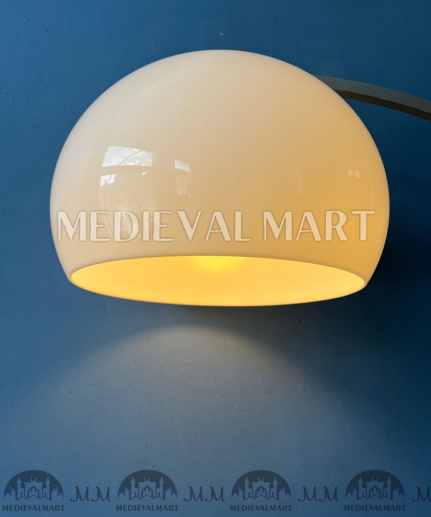 MEDIEVALMART AU Vintage Mid Century Silver Dijkstra Space Age Floor Lamp