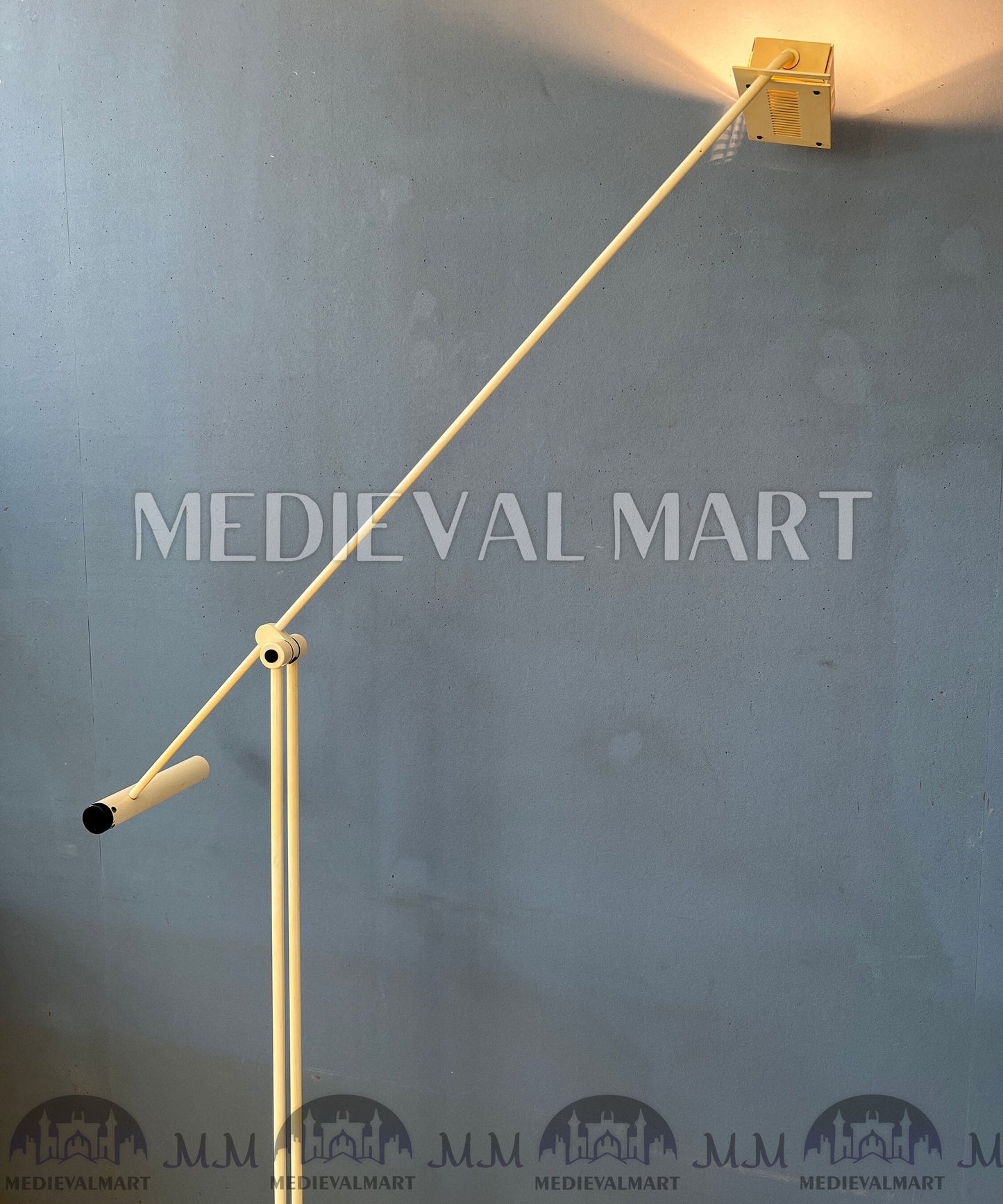 MEDIEVALMART AU Vintage Mid Century Silver Dijkstra Space Age Floor Lamp