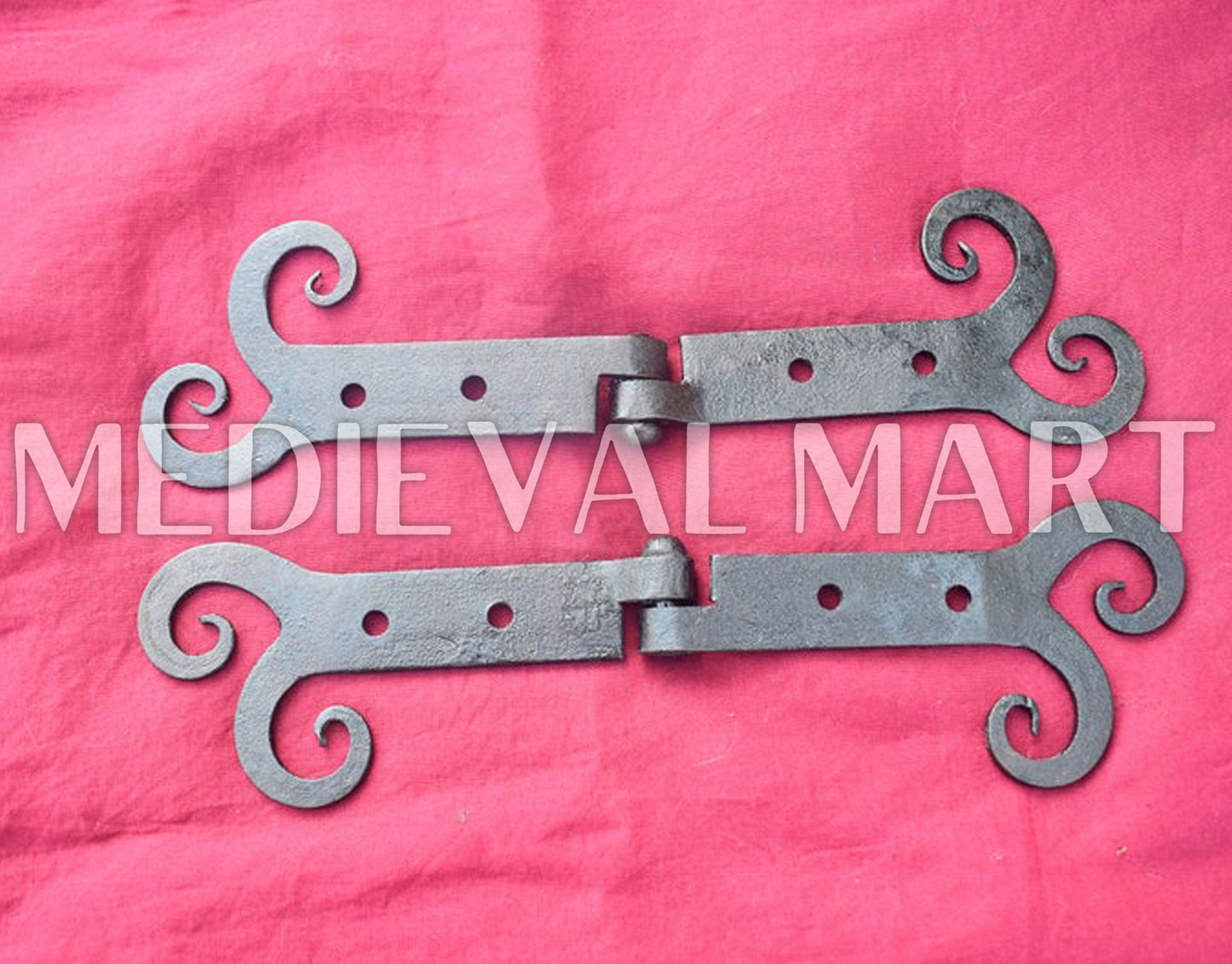 MEDIEVALMART AU Hand Forged Medieval Twisted Troll Cross Iron Pendent With Leather Cord