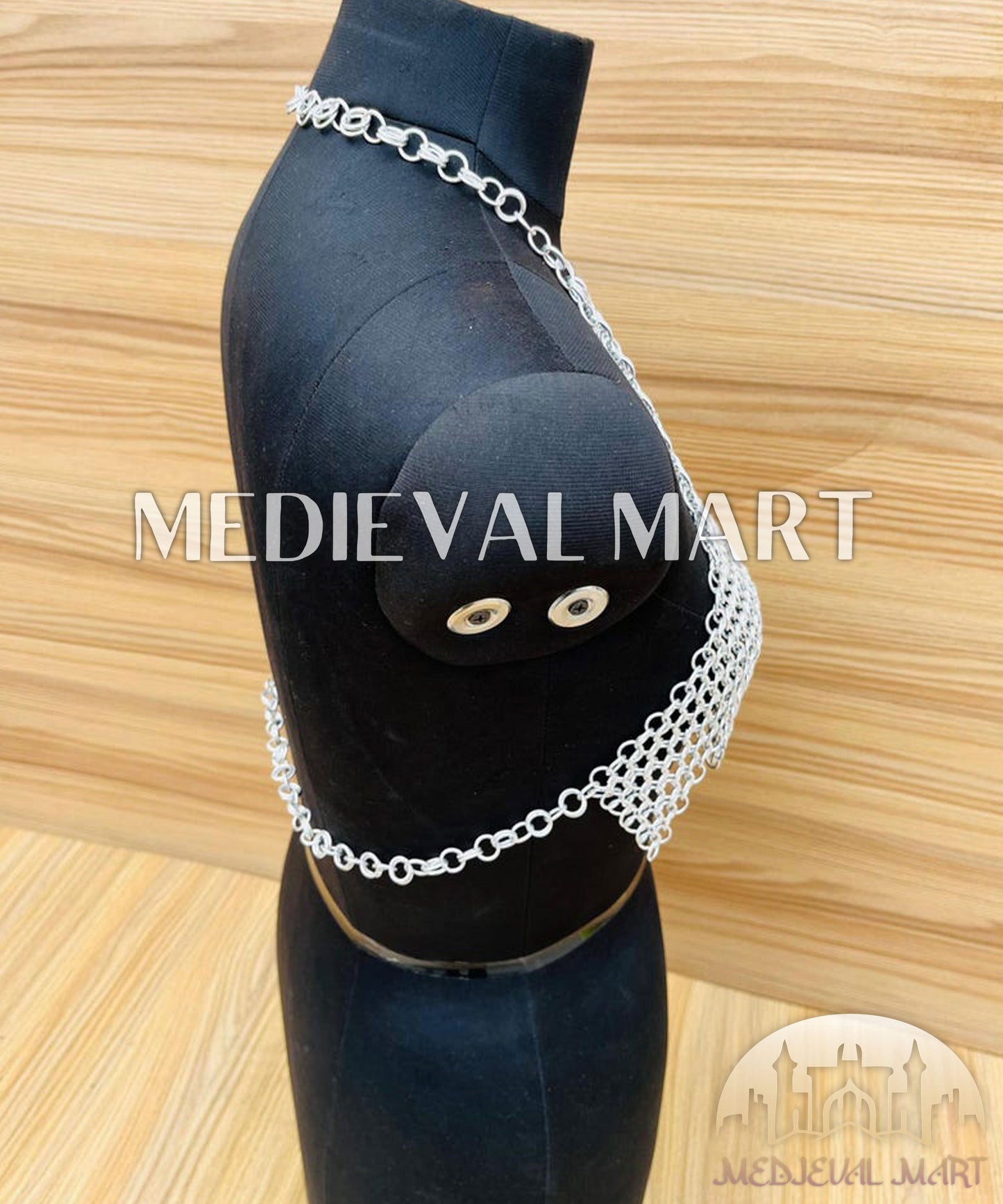 MEDIEVALMART AU Iconic Viking's Jarl Borg Iron Spikes  Battleworn Viking Wooden Shield | Gifts For Dad