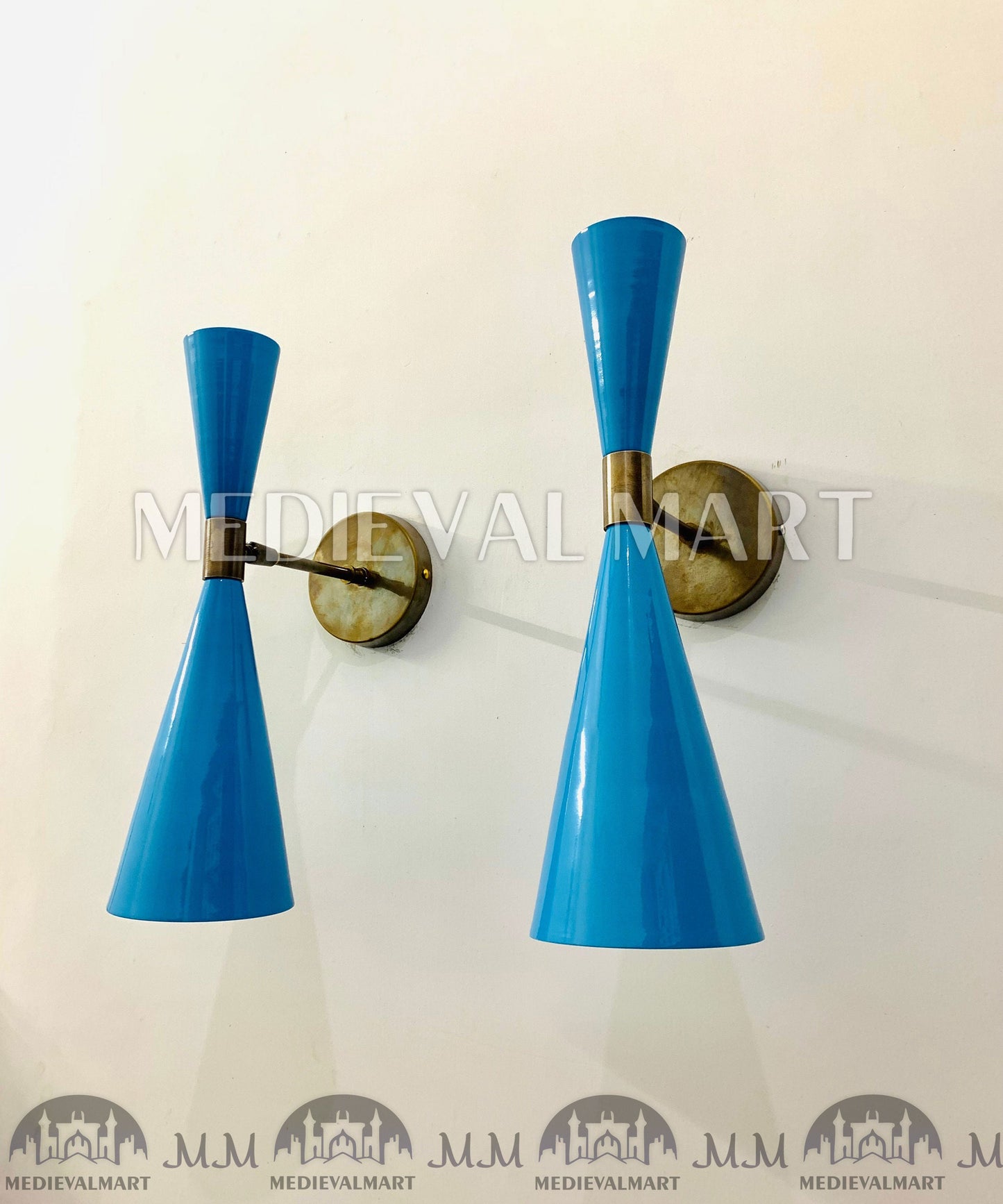 MEDIEVALMART AU European Greaves Knight English Legs Armor "Buff Polish"