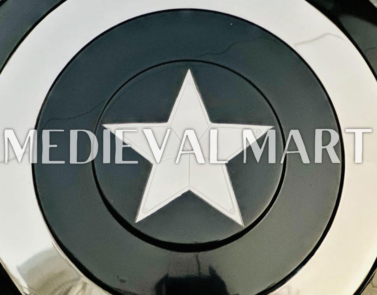 MEDIEVALMART AU First Avengers Steve Rogers Damaged Shield | Gift for Cosplayer
