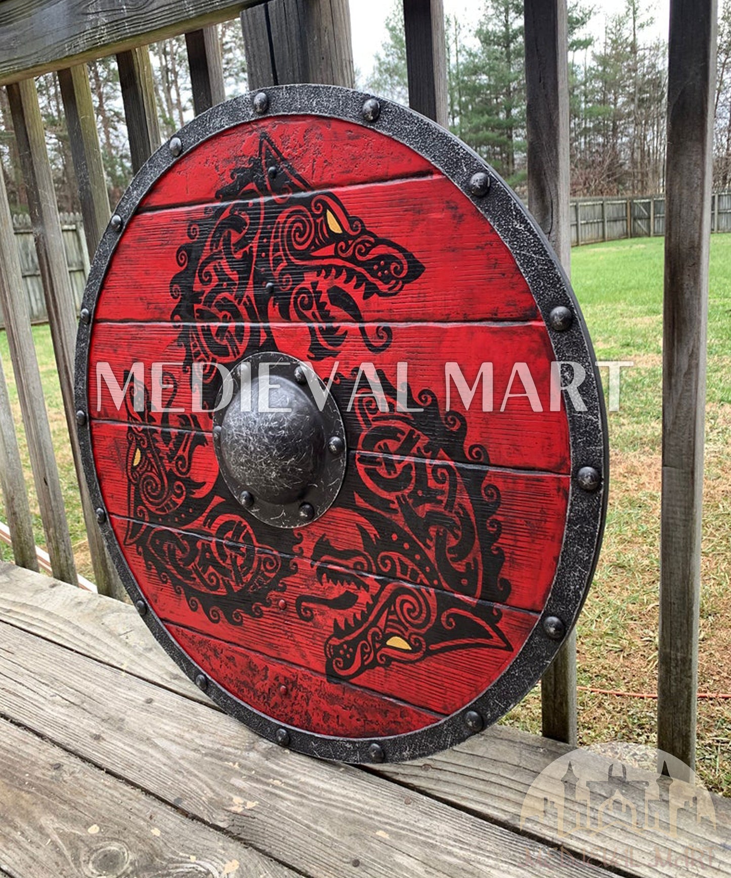 MEDIEVALMART AU First Avengers Steve Rogers Damaged Shield | Gift for Cosplayer