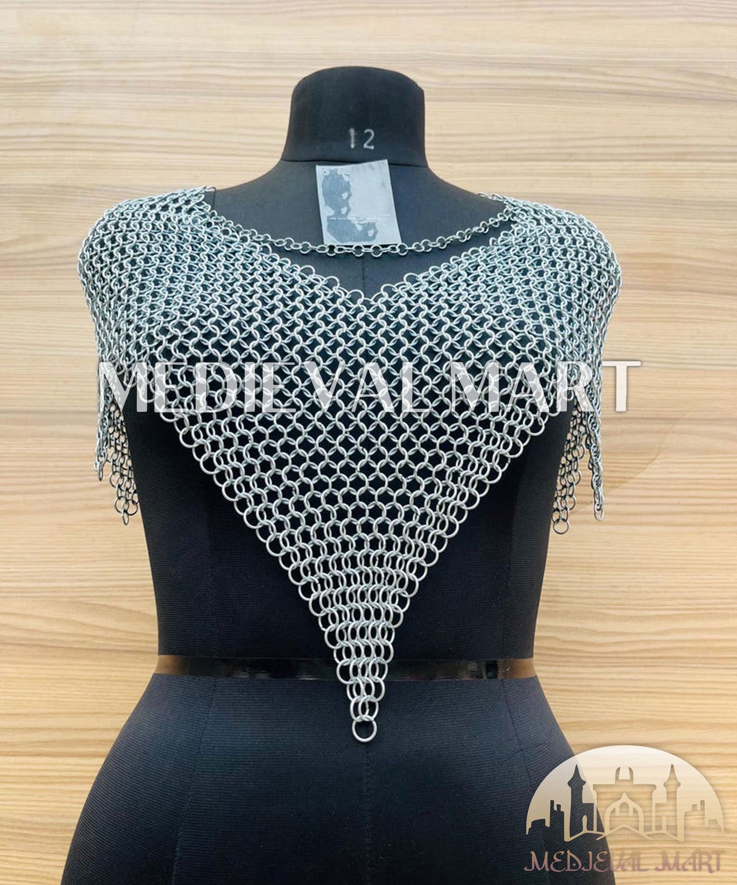 MEDIEVALMART AU Iconic Viking's Jarl Borg Iron Spikes  Battleworn Viking Wooden Shield | Gifts For Dad