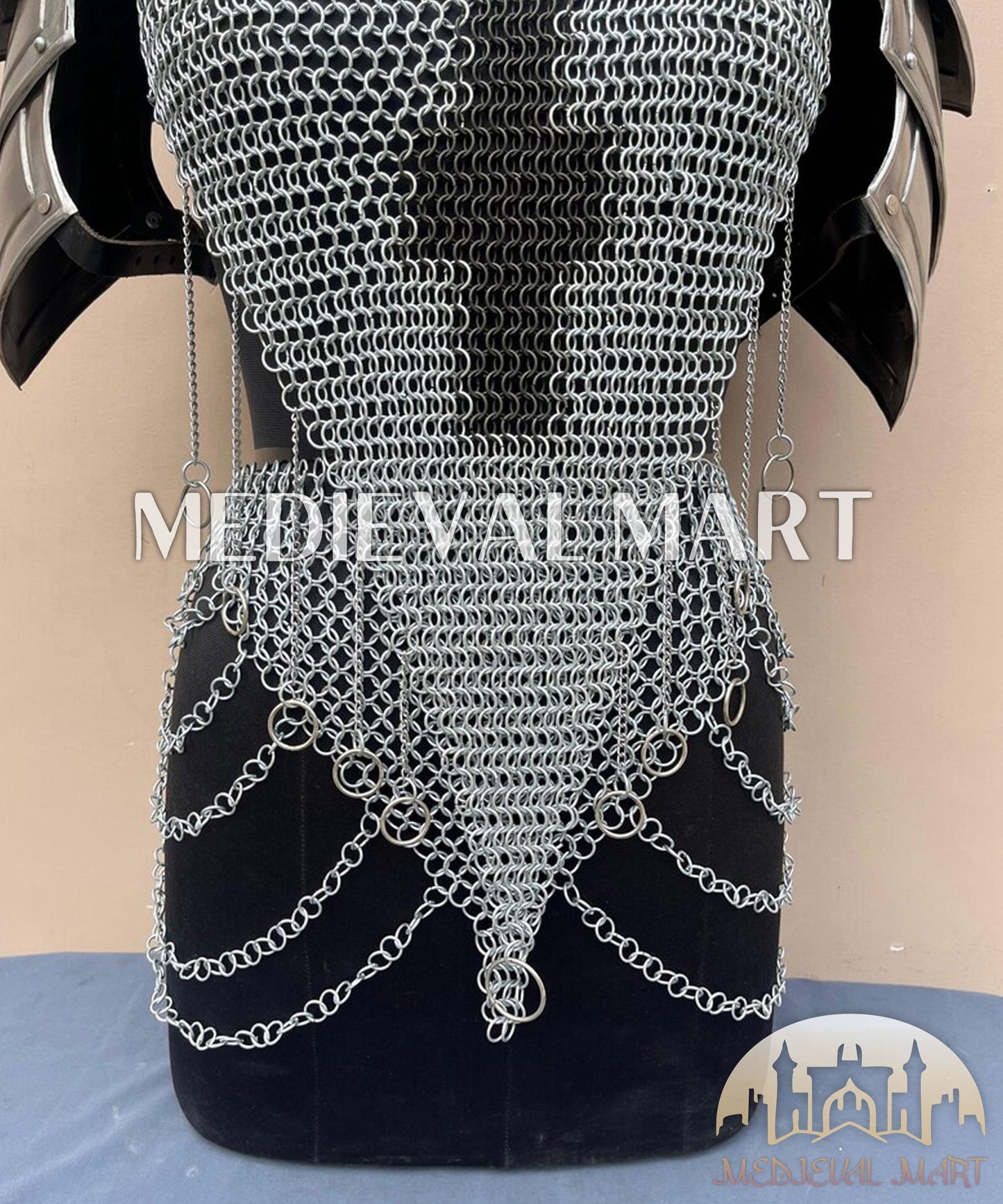 MEDIEVALMART AU Iconic Viking's Jarl Borg Iron Spikes  Battleworn Viking Wooden Shield | Gifts For Dad