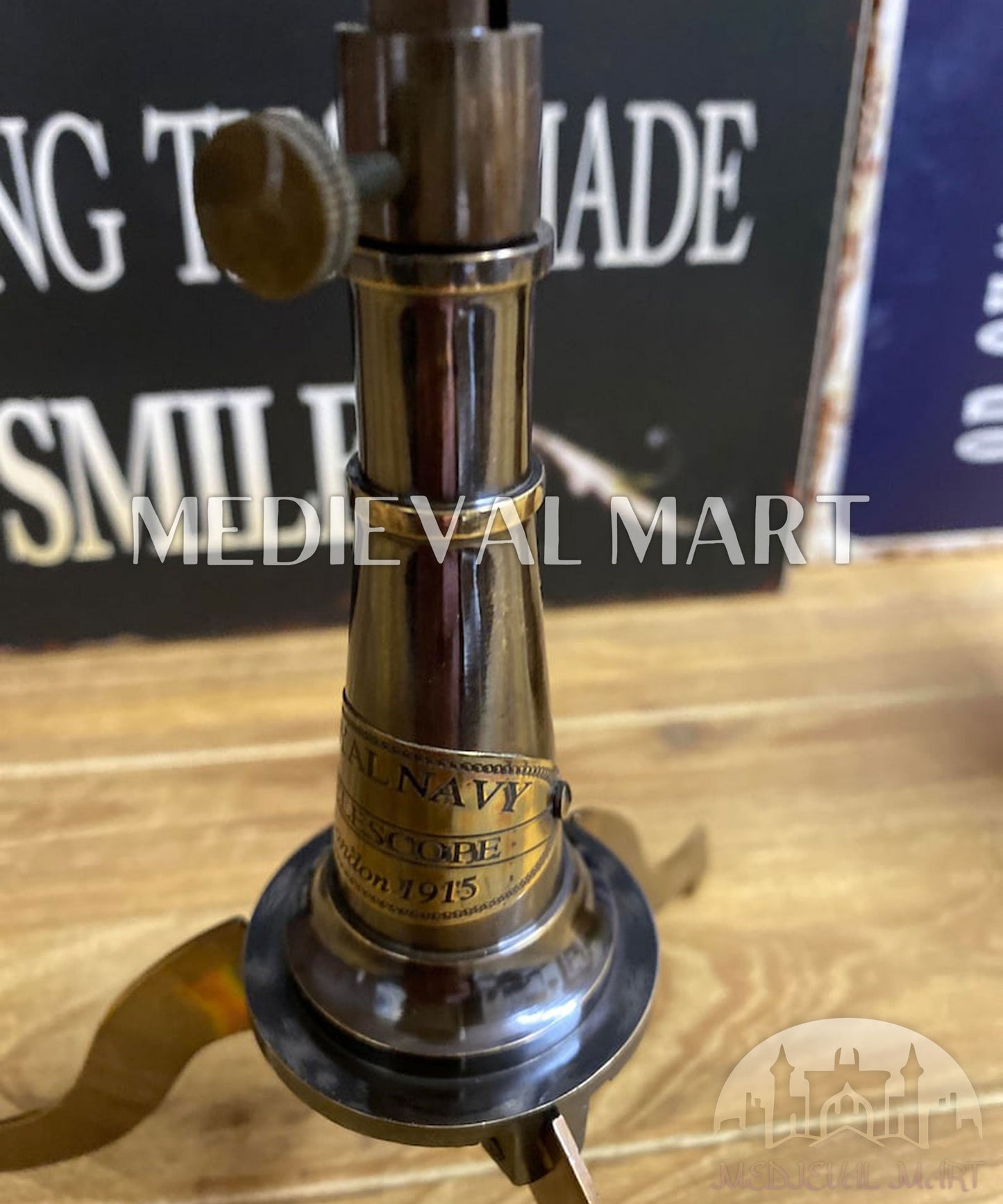 MEDIEVALMART AU Medieval Templar Devil Zelda Cross Inspired Wooden Shield Bliue & Gold Finish | Gift for Christmas Day