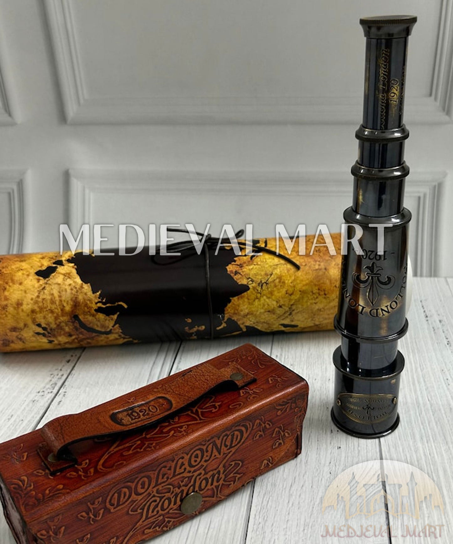 MEDIEVALMART AU Medieval Templar Devil Zelda Cross Inspired Wooden Shield Bliue & Gold Finish | Gift for Christmas Day