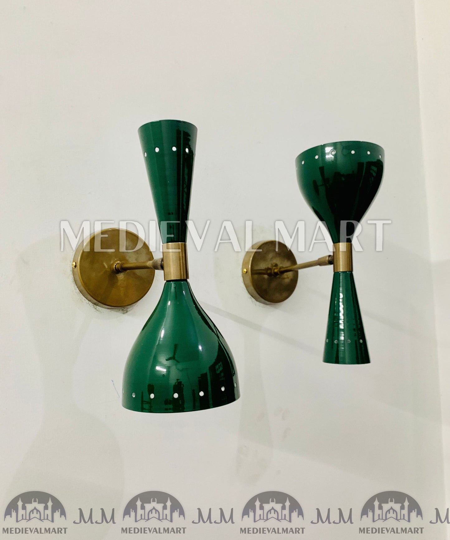 MEDIEVALMART AU European Greaves Knight English Legs Armor "Buff Polish"