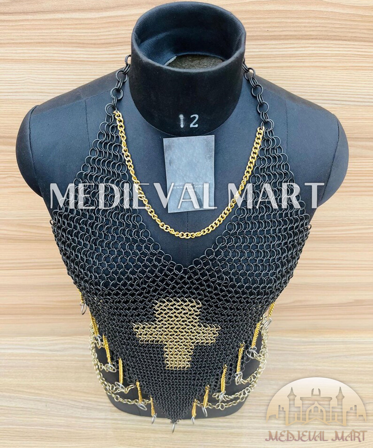 MEDIEVALMART AU Iconic Viking's Jarl Borg Iron Spikes  Battleworn Viking Wooden Shield | Gifts For Dad