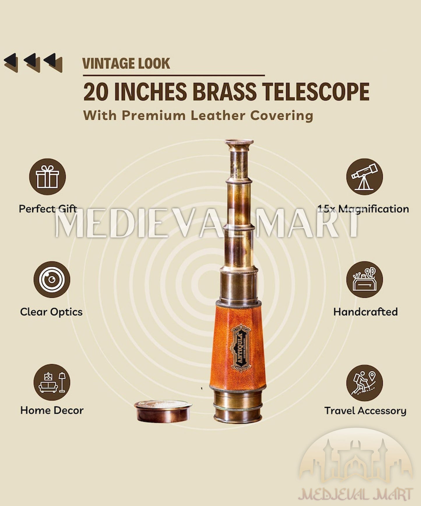 MEDIEVALMART AU Medieval Templar Devil Zelda Cross Inspired Wooden Shield Bliue & Gold Finish | Gift for Christmas Day