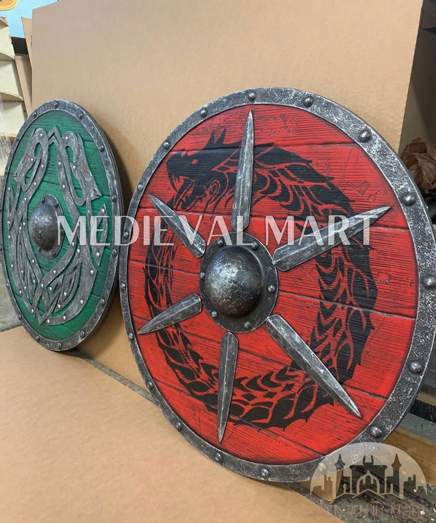 MEDIEVALMART AU First Avengers Steve Rogers Damaged Shield | Gift for Cosplayer