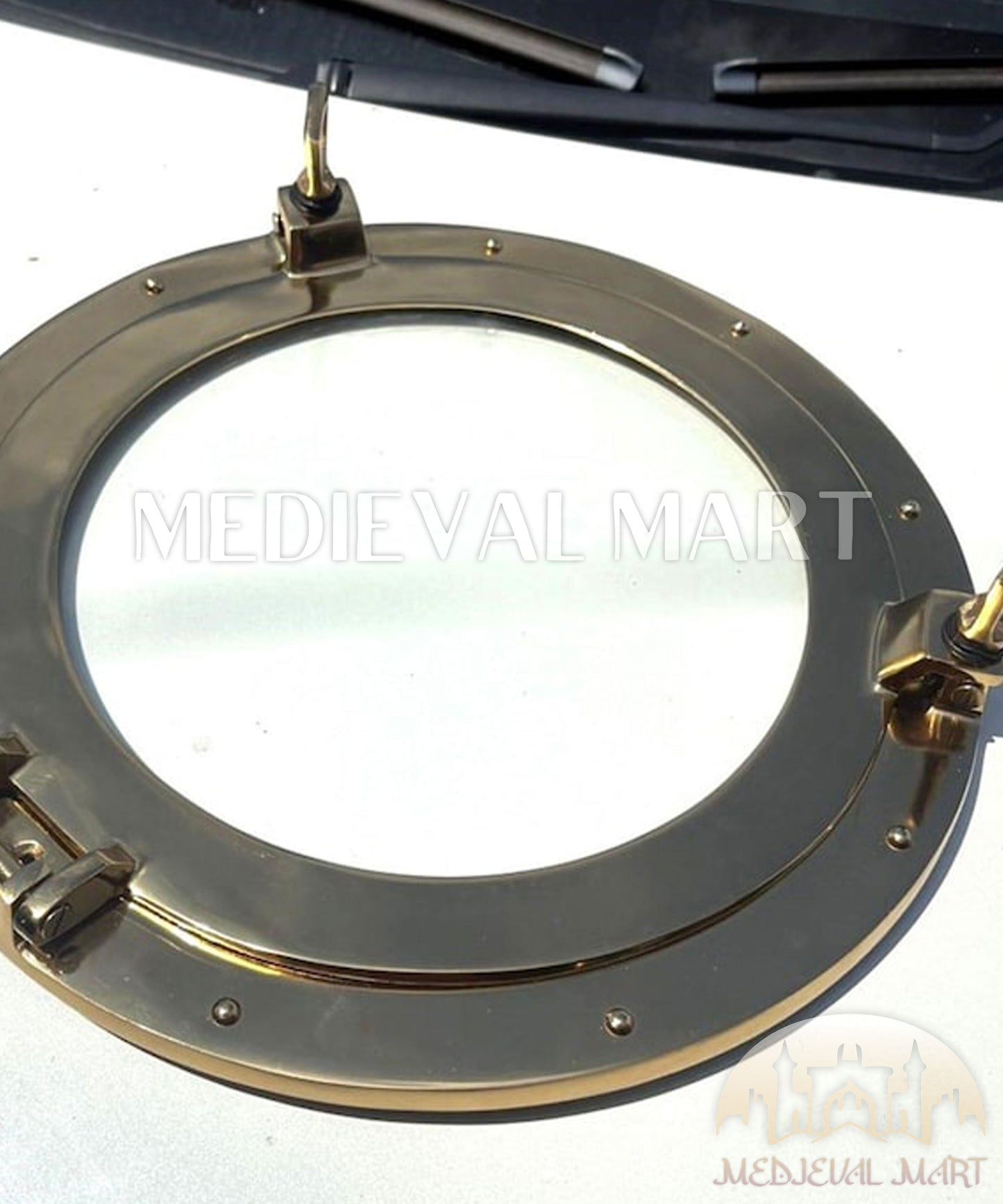 MEDIEVALMART AU Hand Forged Medieval Twisted Troll Cross Iron Pendent With Leather Cord