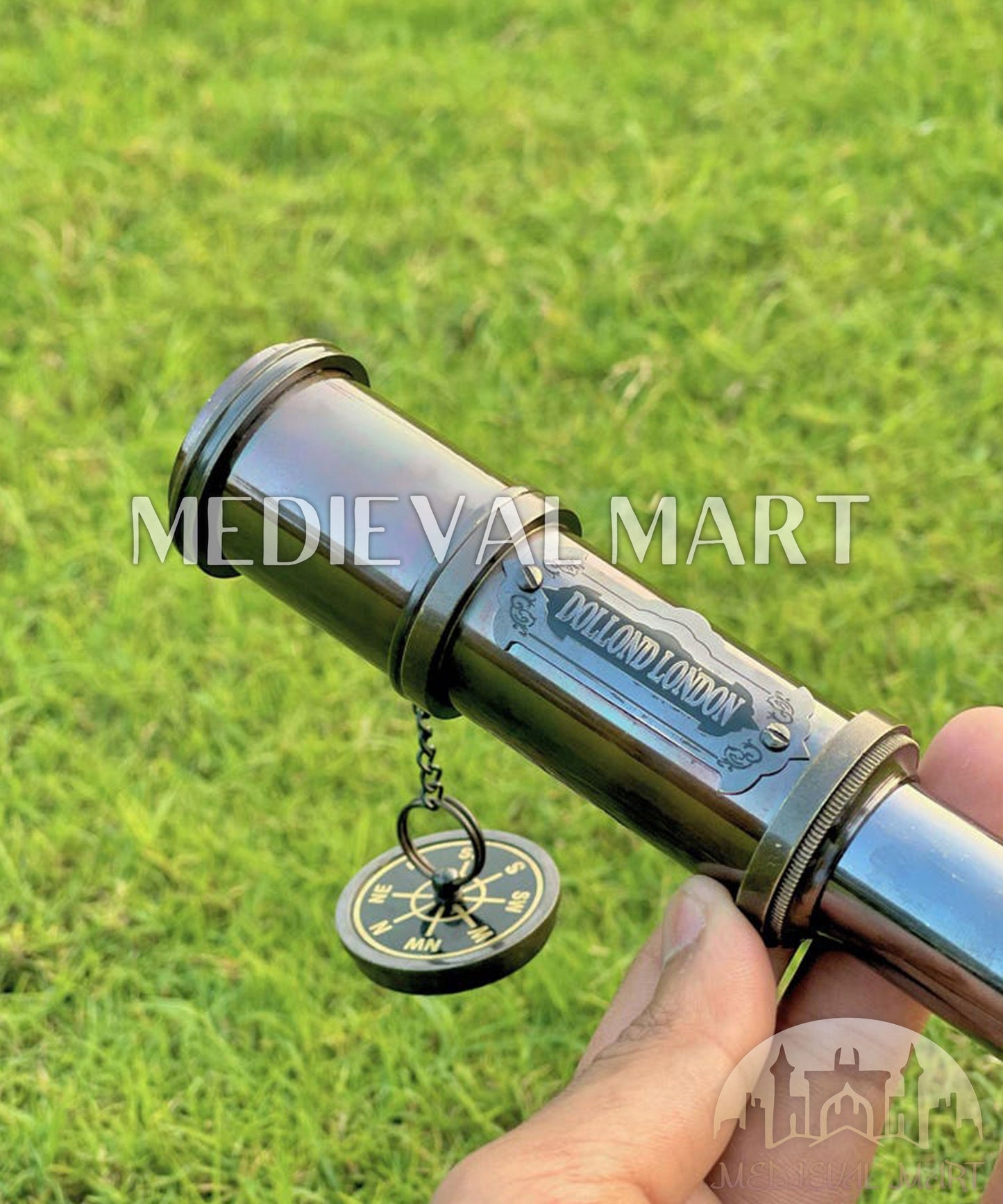 MEDIEVALMART AU Medieval Templar Devil Zelda Cross Inspired Wooden Shield Bliue & Gold Finish | Gift for Christmas Day