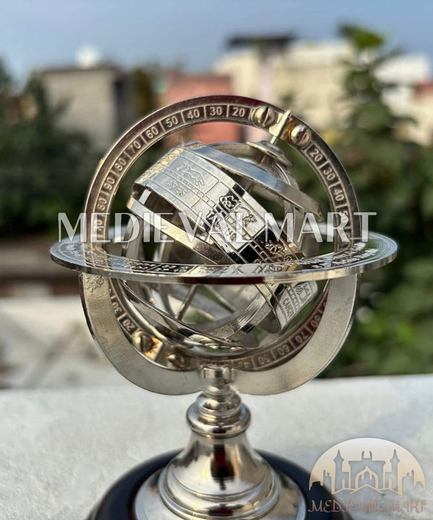 MEDIEVALMART AU "Achilles" Gold Finish Trojan Warrior Helmet W/H Free Stand | Troy Props