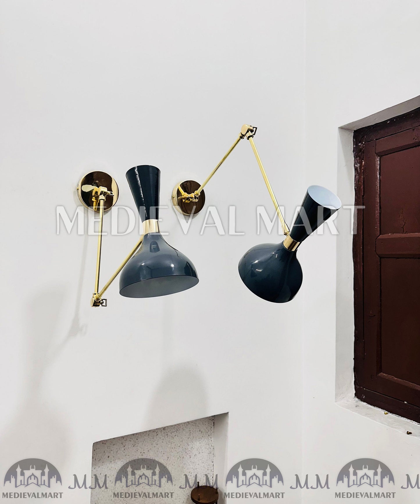 MEDIEVALMART AU European Greaves Knight English Legs Armor "Buff Polish"