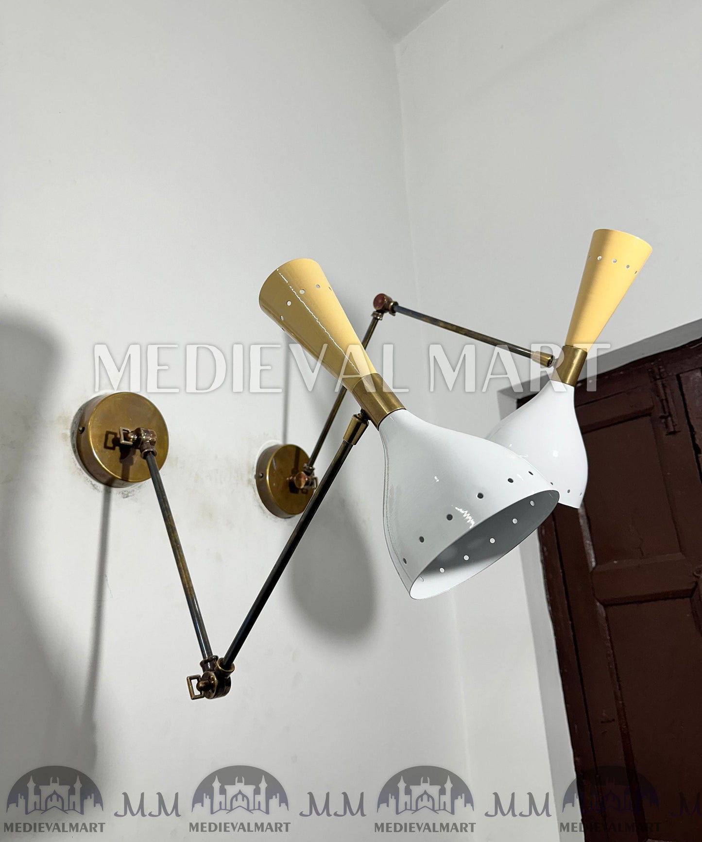 MEDIEVALMART AU European Greaves Knight English Legs Armor "Buff Polish"