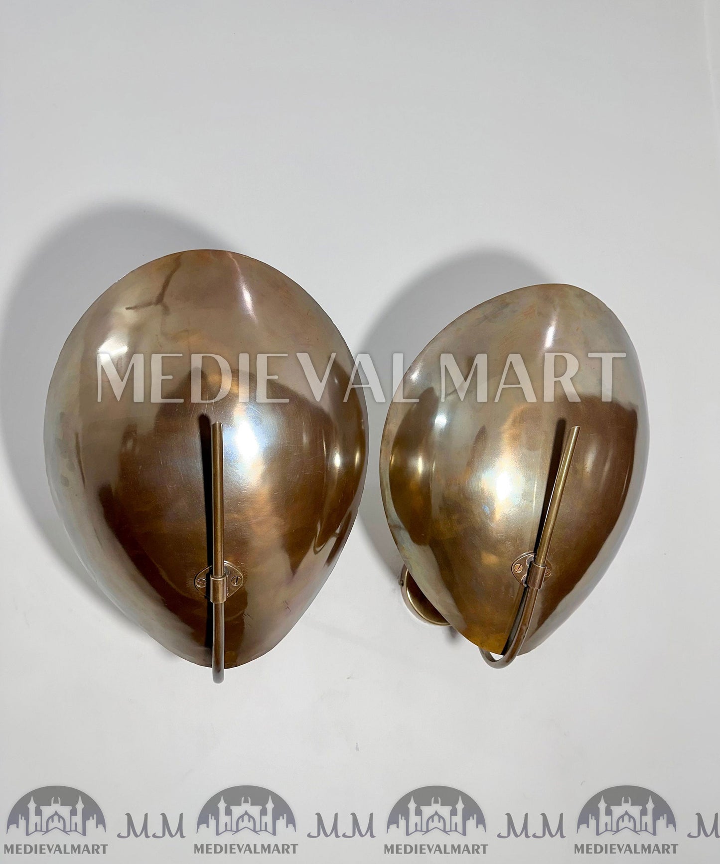 MEDIEVALMART AU European Greaves Knight English Legs Armor "Buff Polish"