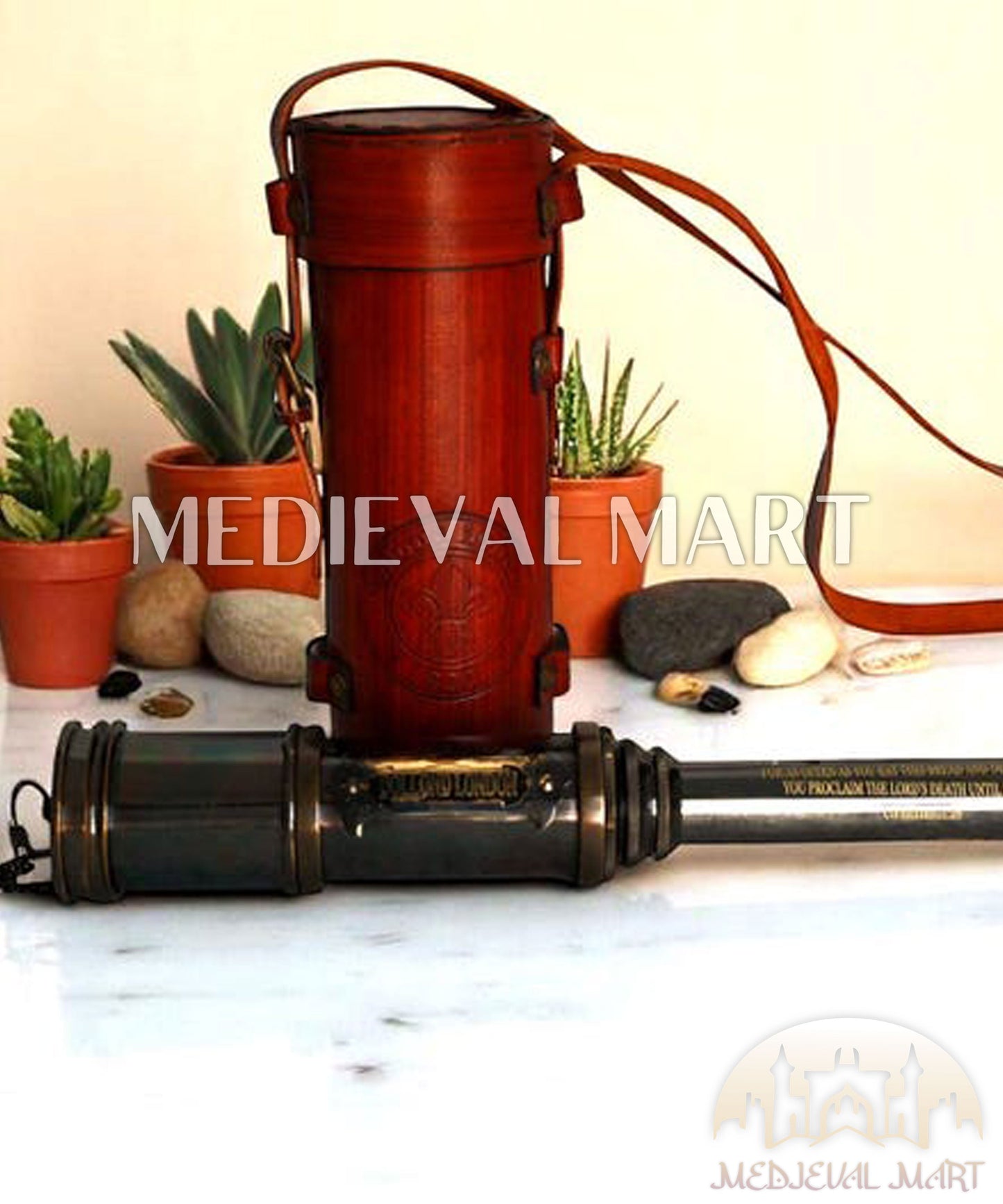 MEDIEVALMART AU Medieval Templar Devil Zelda Cross Inspired Wooden Shield Bliue & Gold Finish | Gift for Christmas Day