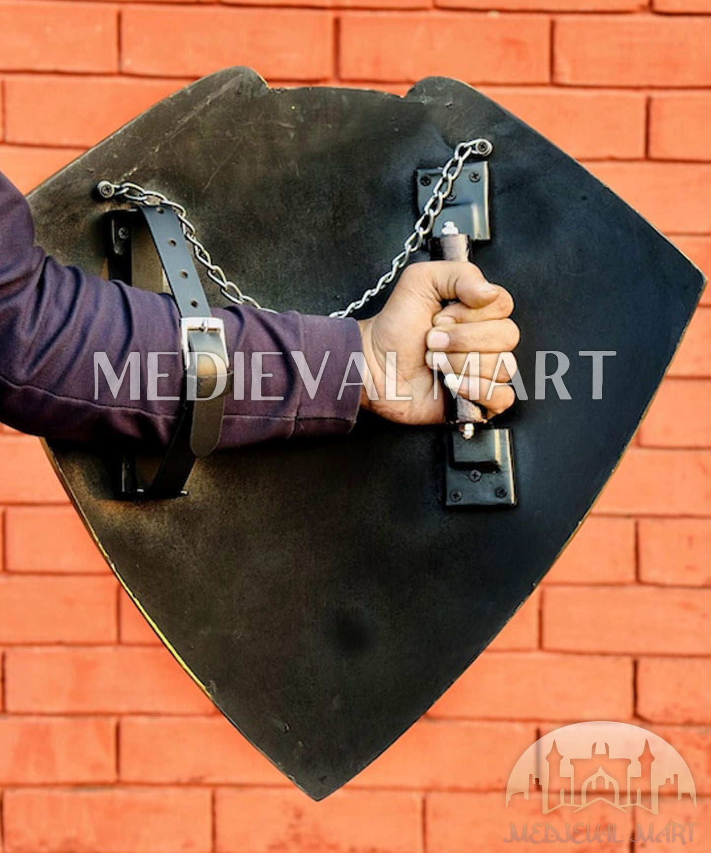 MEDIEVALMART AU First Avengers Steve Rogers Damaged Shield | Gift for Cosplayer