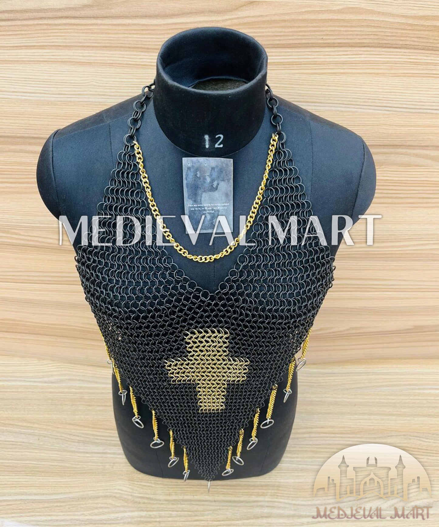 MEDIEVALMART AU Iconic Viking's Jarl Borg Iron Spikes  Battleworn Viking Wooden Shield | Gifts For Dad