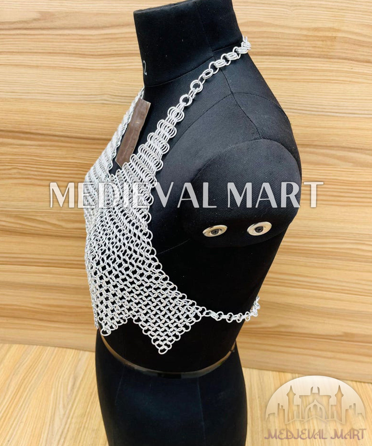 MEDIEVALMART AU Iconic Viking's Jarl Borg Iron Spikes  Battleworn Viking Wooden Shield | Gifts For Dad