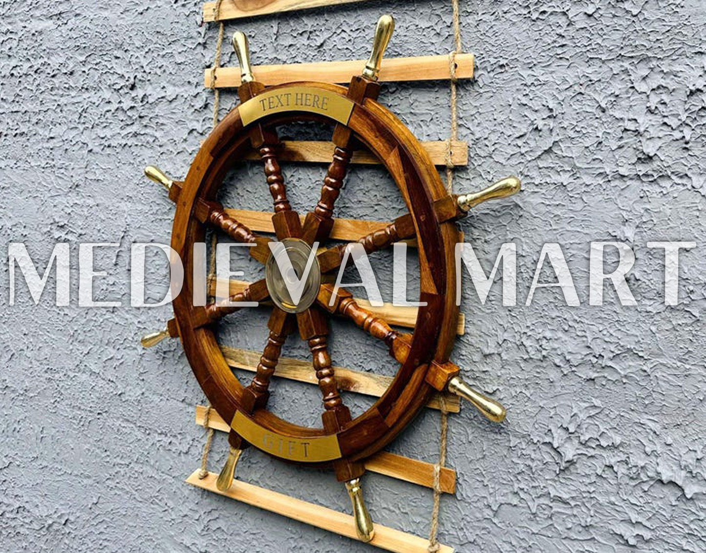 MEDIEVALMART AU Hand Forged Medieval Twisted Troll Cross Iron Pendent With Leather Cord