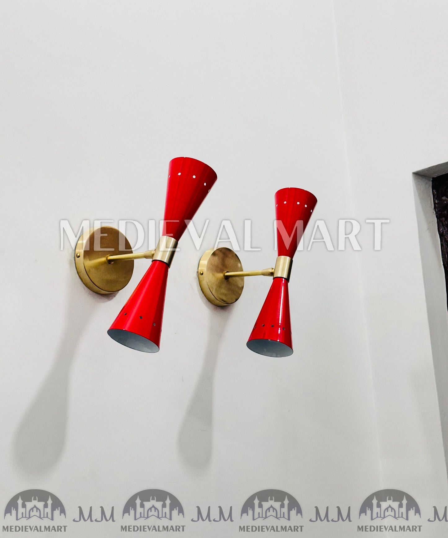 MEDIEVALMART AU European Greaves Knight English Legs Armor "Buff Polish"