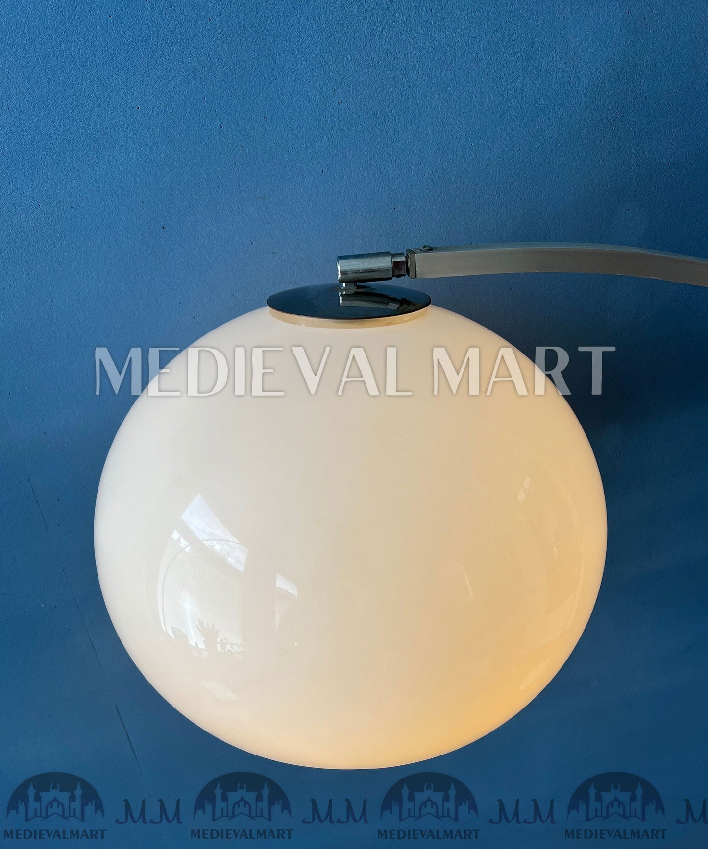 MEDIEVALMART AU Vintage Mid Century Silver Dijkstra Space Age Floor Lamp