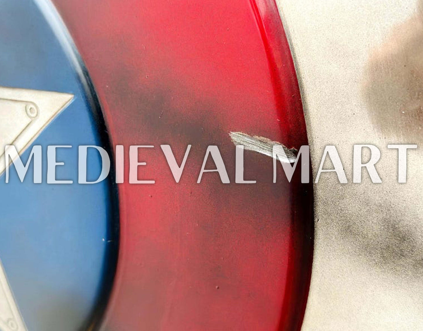 MEDIEVALMART AU First Avengers Steve Rogers Damaged Shield | Gift for Cosplayer