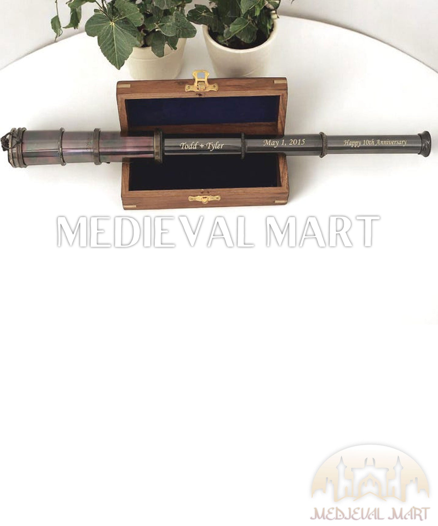 MEDIEVALMART AU Medieval Templar Devil Zelda Cross Inspired Wooden Shield Bliue & Gold Finish | Gift for Christmas Day