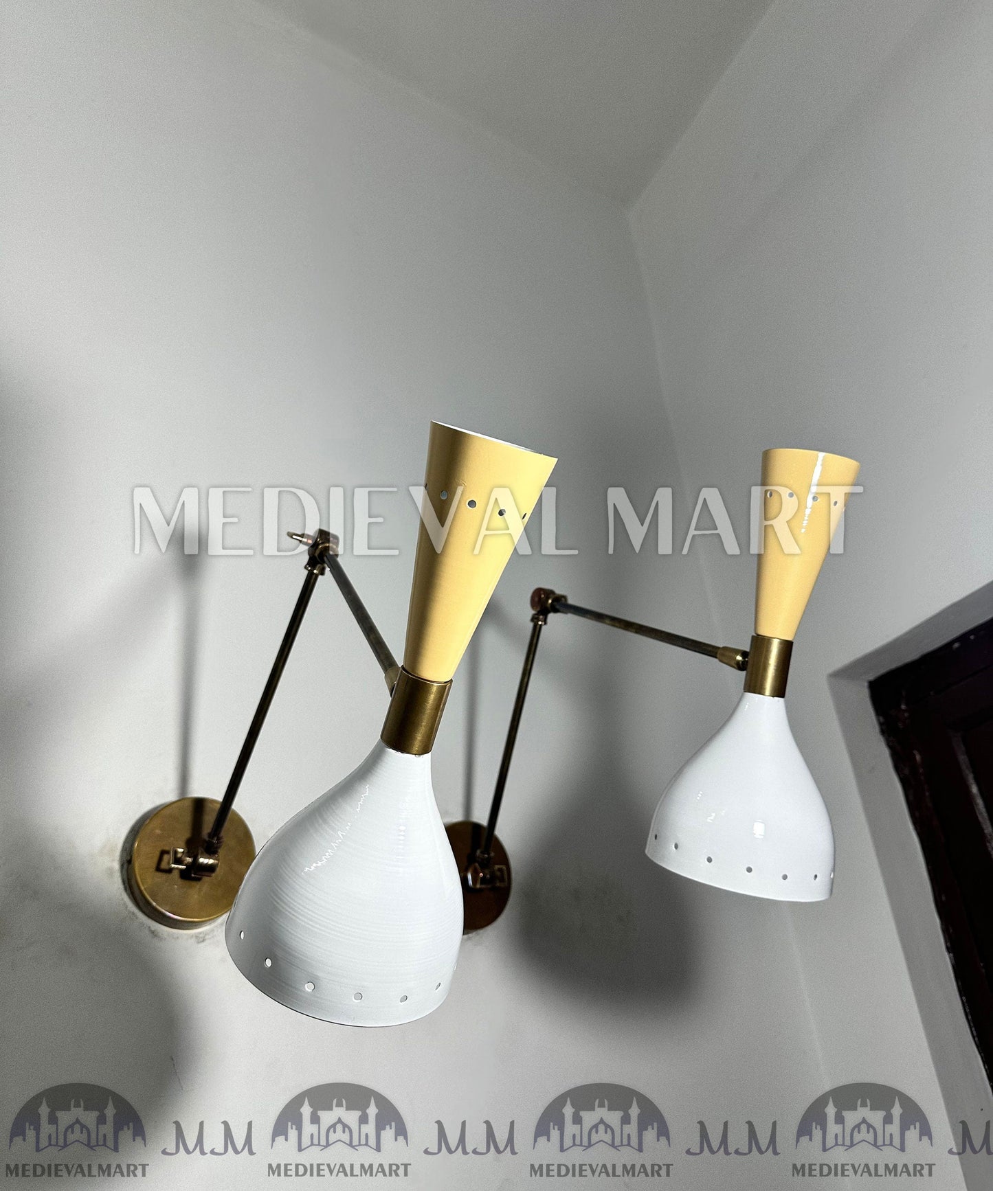 MEDIEVALMART AU European Greaves Knight English Legs Armor "Buff Polish"