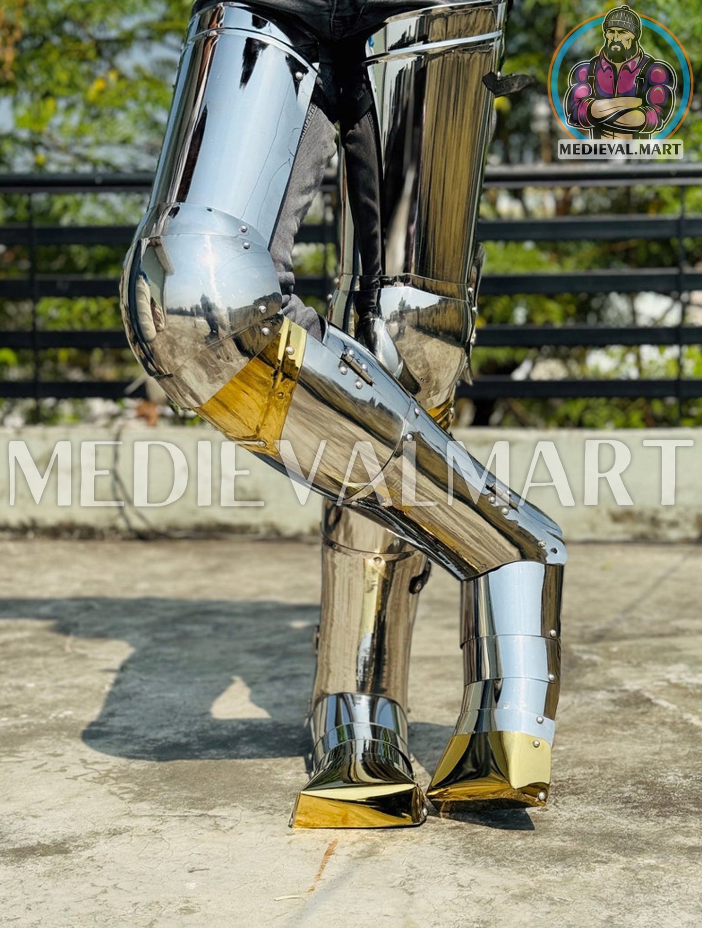 MEDIEVALMART AU Hand Forged Medieval Twisted Troll Cross Iron Pendent With Leather Cord