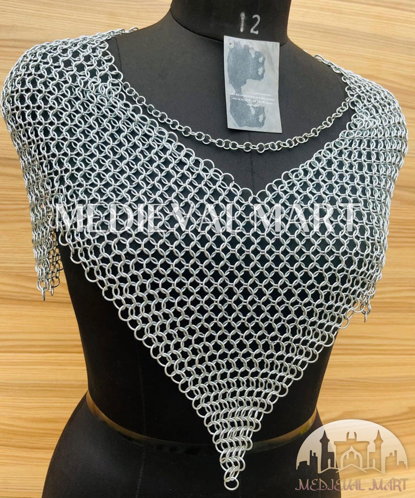 MEDIEVALMART AU Iconic Viking's Jarl Borg Iron Spikes  Battleworn Viking Wooden Shield | Gifts For Dad