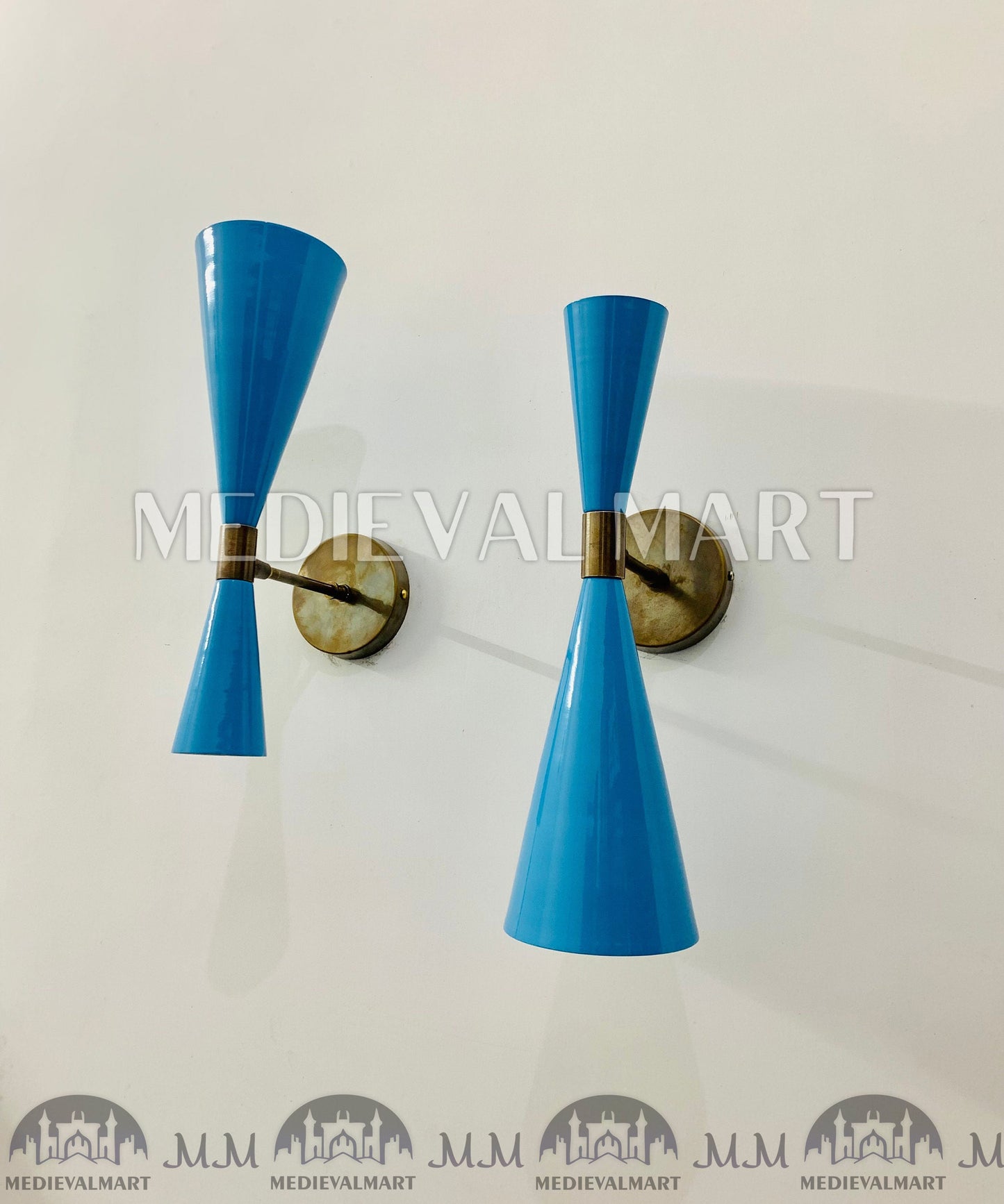 MEDIEVALMART AU European Greaves Knight English Legs Armor "Buff Polish"