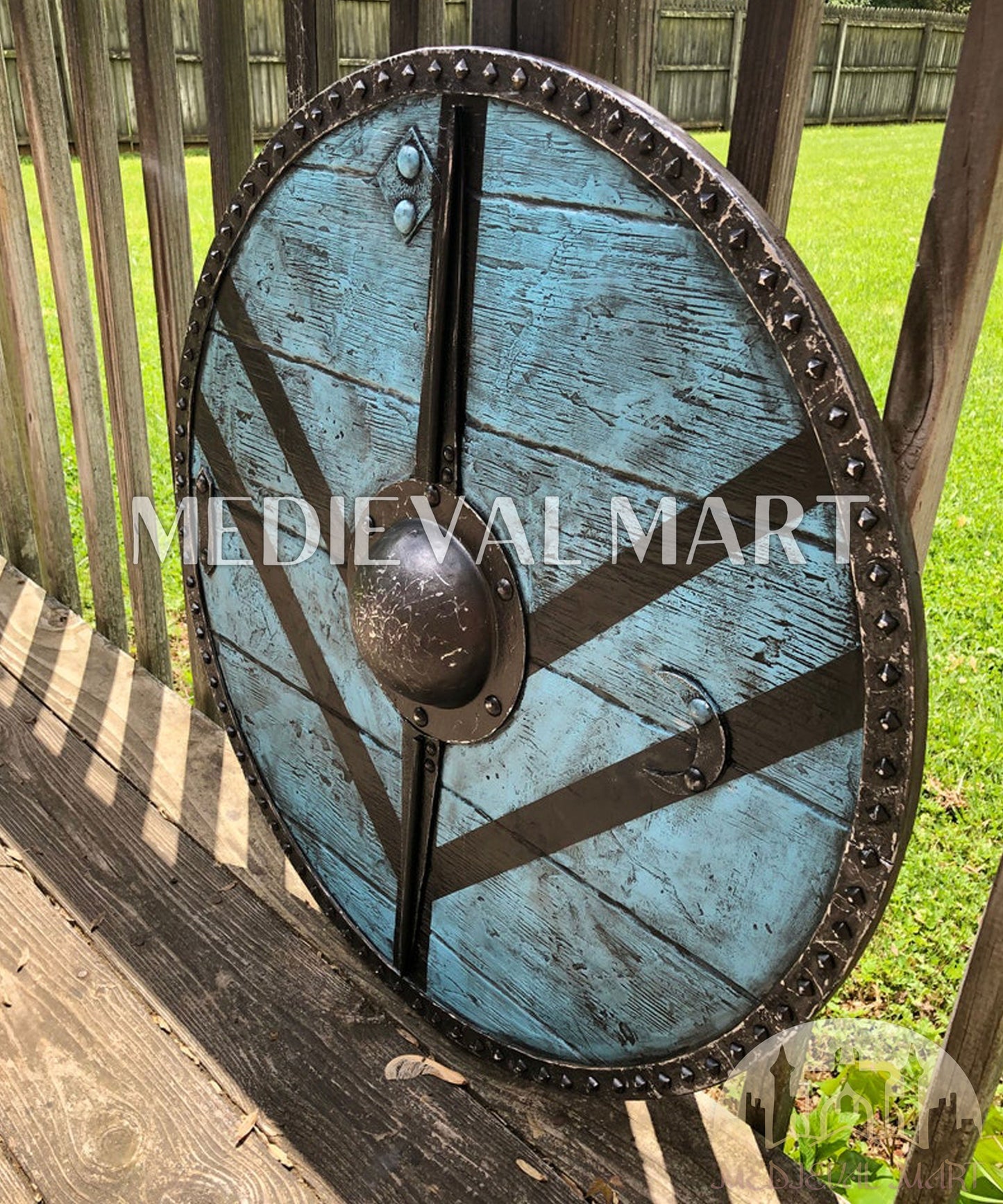 MEDIEVALMART AU First Avengers Steve Rogers Damaged Shield | Gift for Cosplayer