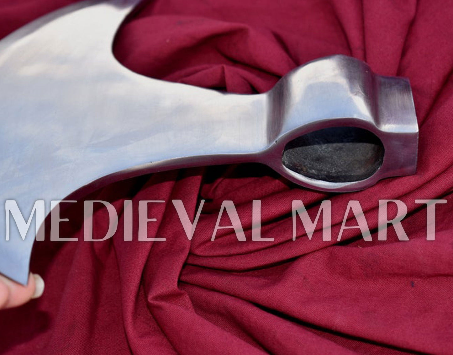 MEDIEVALMART AU Hand Forged Medieval Twisted Troll Cross Iron Pendent With Leather Cord