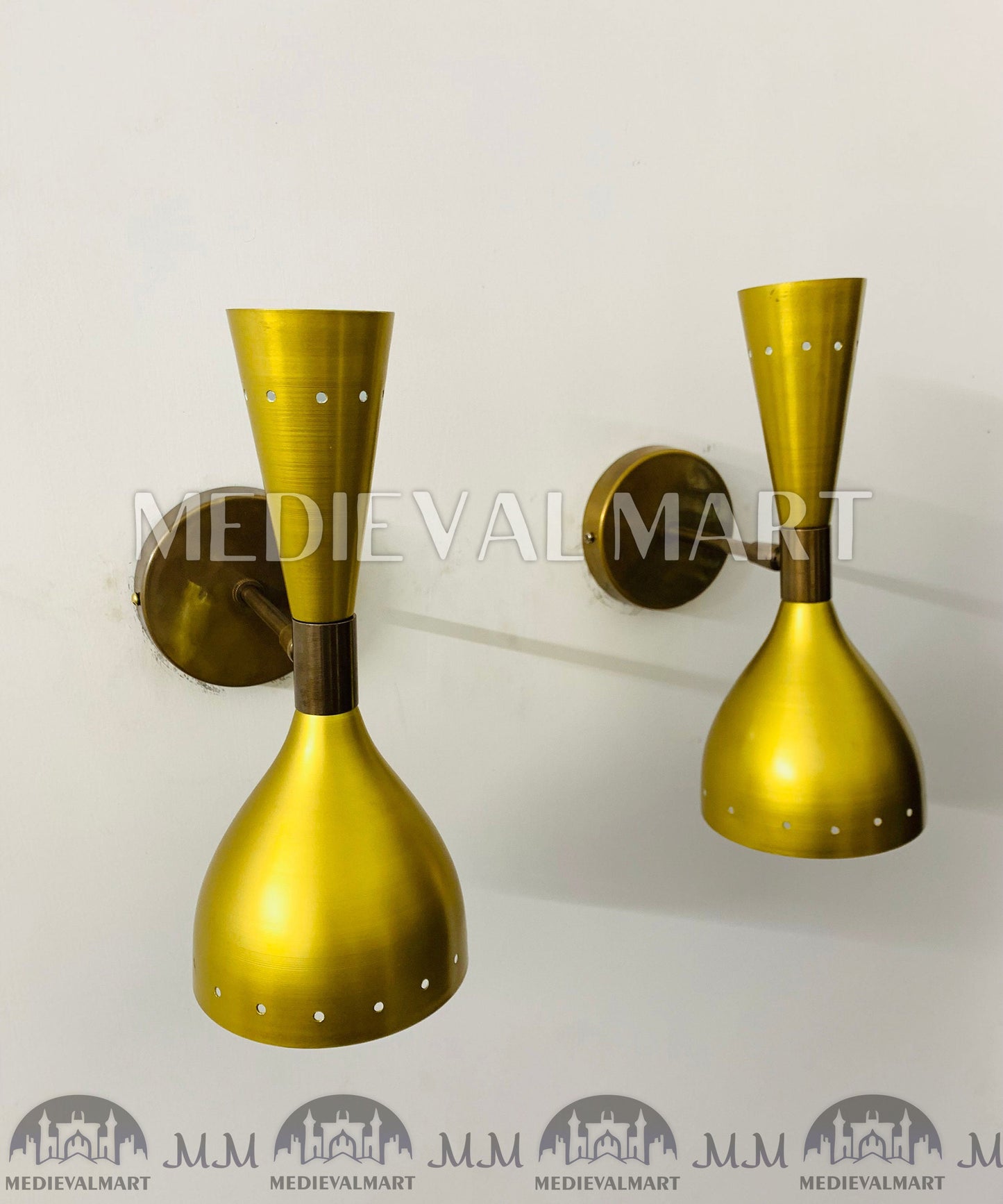 MEDIEVALMART AU European Greaves Knight English Legs Armor "Buff Polish"