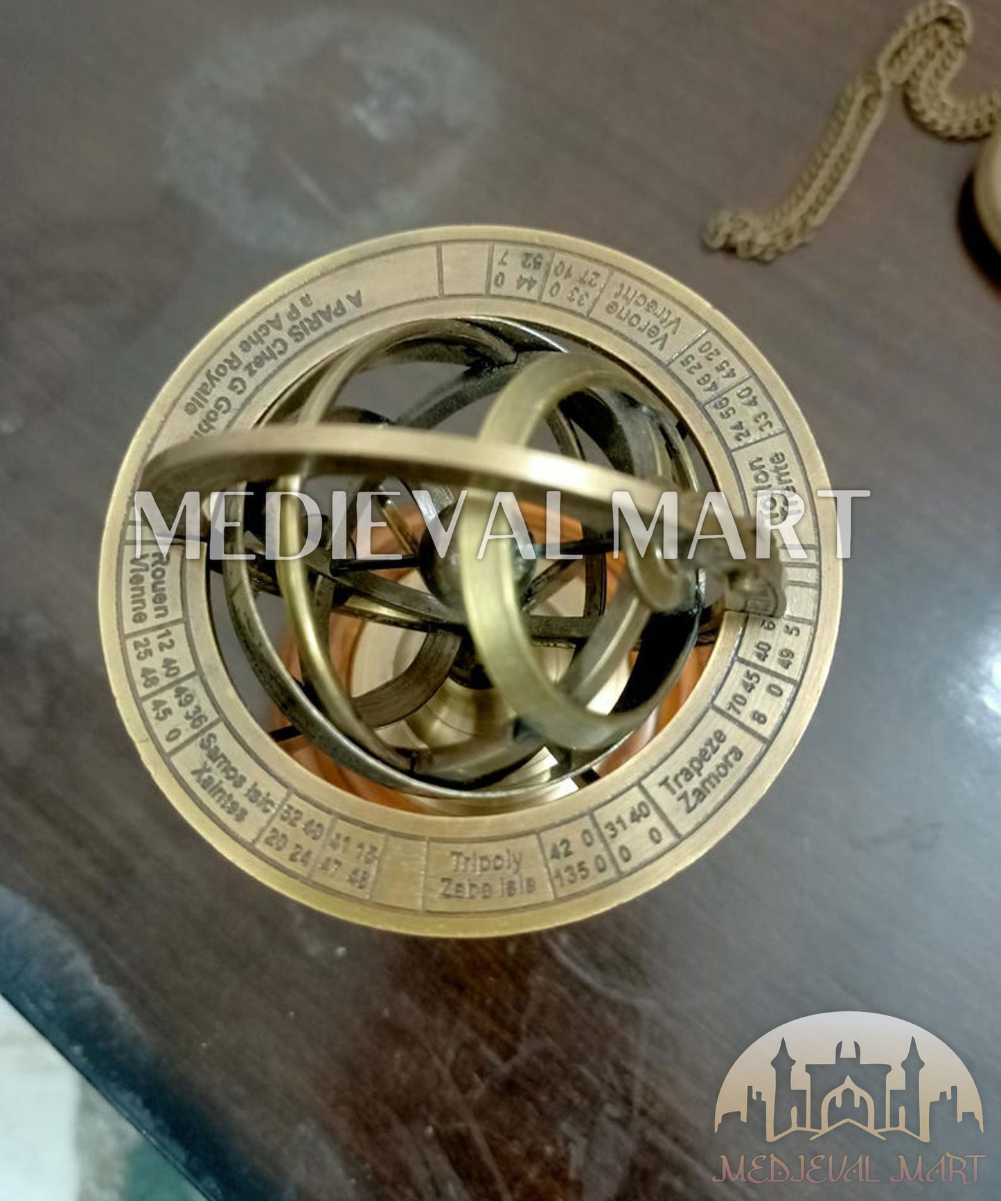 MEDIEVALMART AU "Achilles" Gold Finish Trojan Warrior Helmet W/H Free Stand | Troy Props