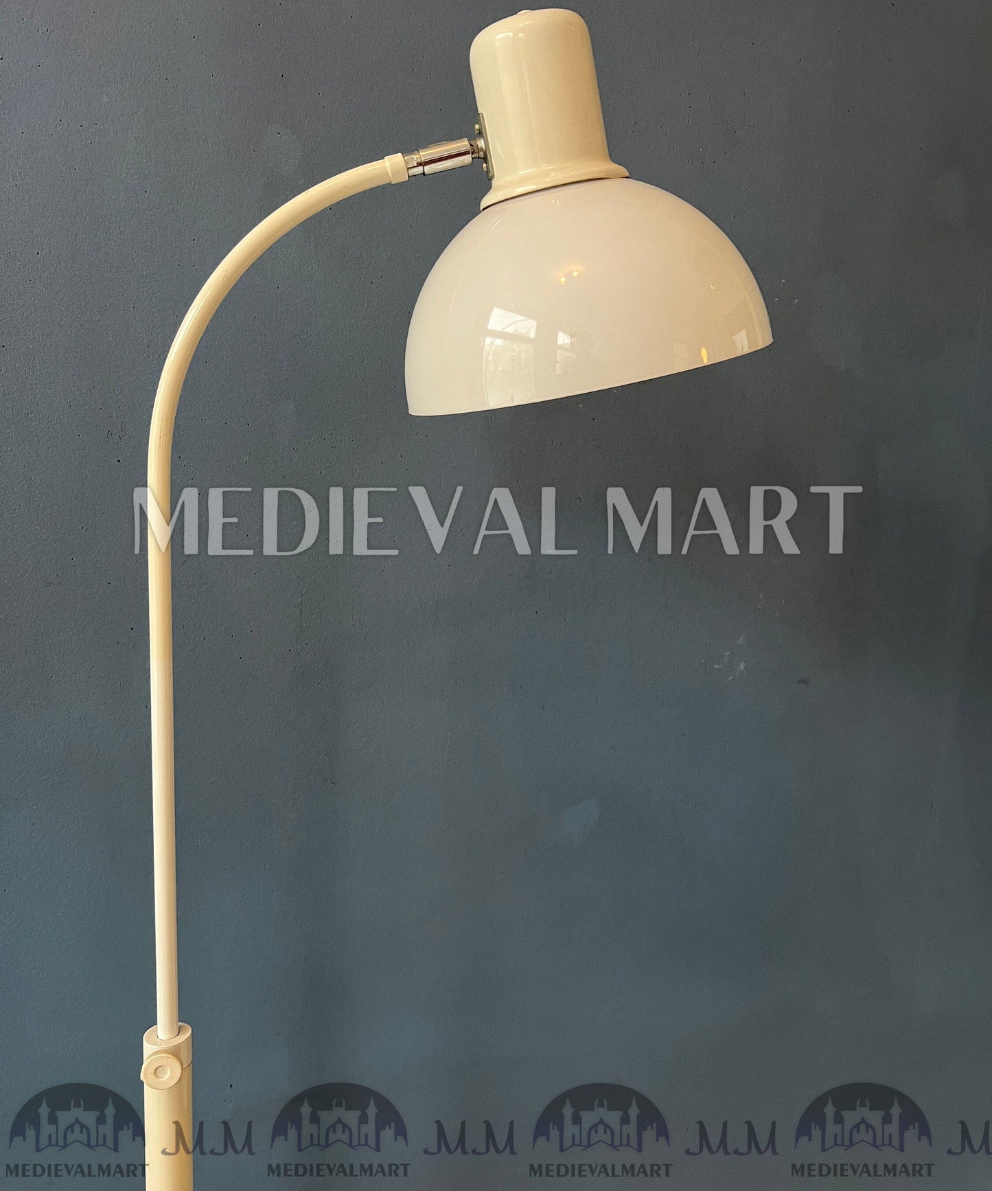 MEDIEVALMART AU Vintage Mid Century Silver Dijkstra Space Age Floor Lamp
