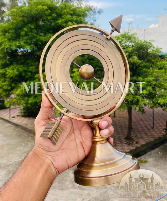 MEDIEVALMART AU "Achilles" Gold Finish Trojan Warrior Helmet W/H Free Stand | Troy Props