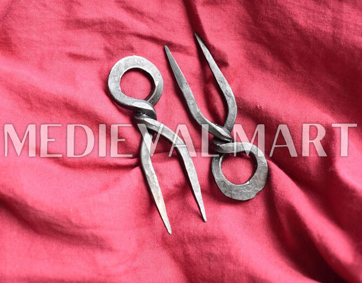 MEDIEVALMART AU Hand Forged Medieval Twisted Troll Cross Iron Pendent With Leather Cord