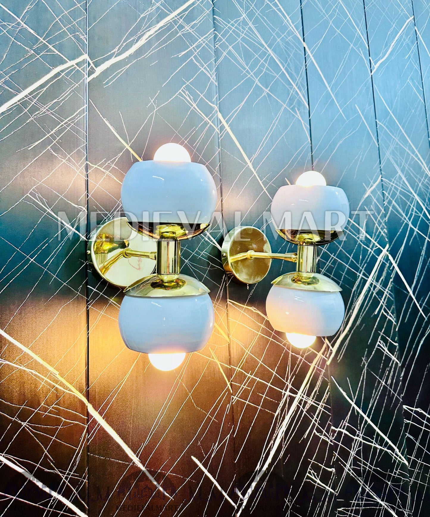 MEDIEVALMART AU European Greaves Knight English Legs Armor "Buff Polish"