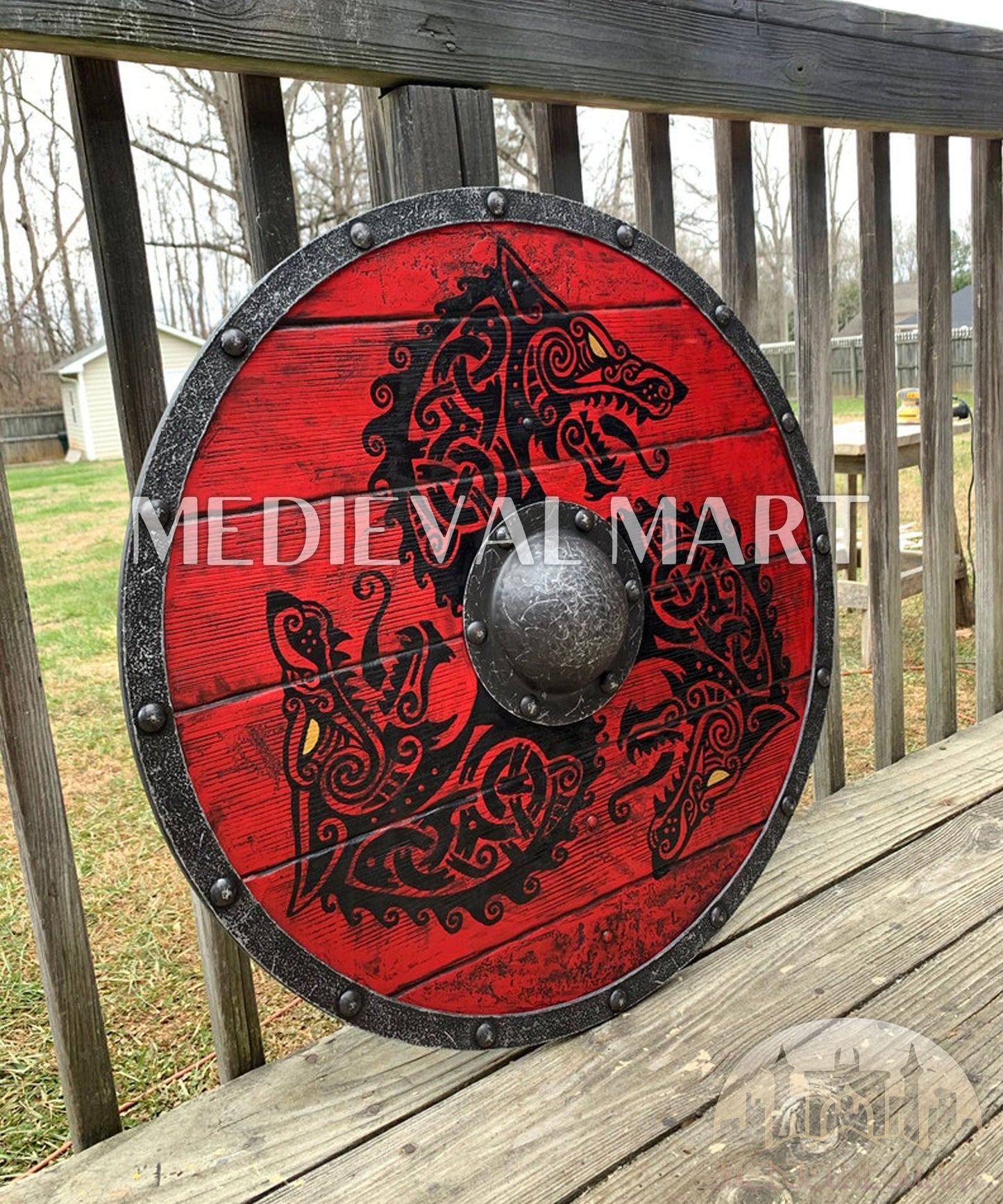 MEDIEVALMART AU First Avengers Steve Rogers Damaged Shield | Gift for Cosplayer