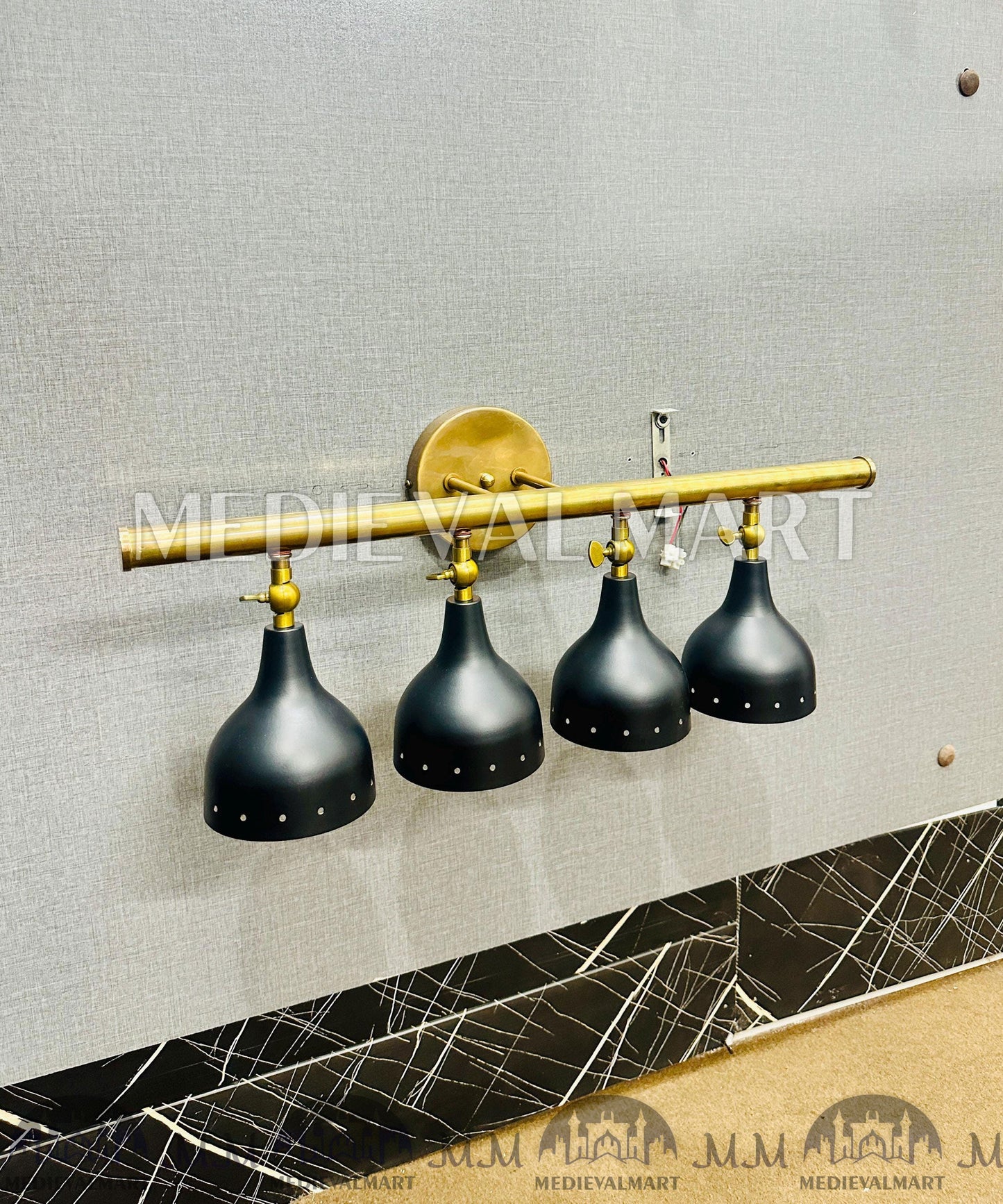 MEDIEVALMART AU European Greaves Knight English Legs Armor "Buff Polish"