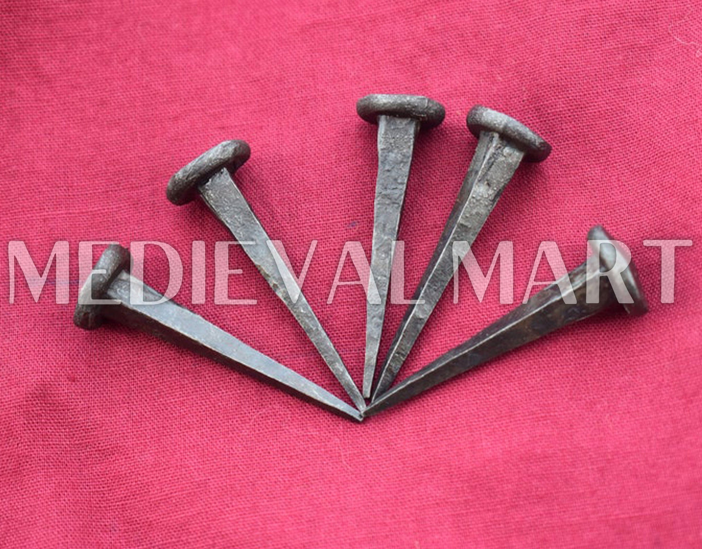 MEDIEVALMART AU Hand Forged Medieval Twisted Troll Cross Iron Pendent With Leather Cord