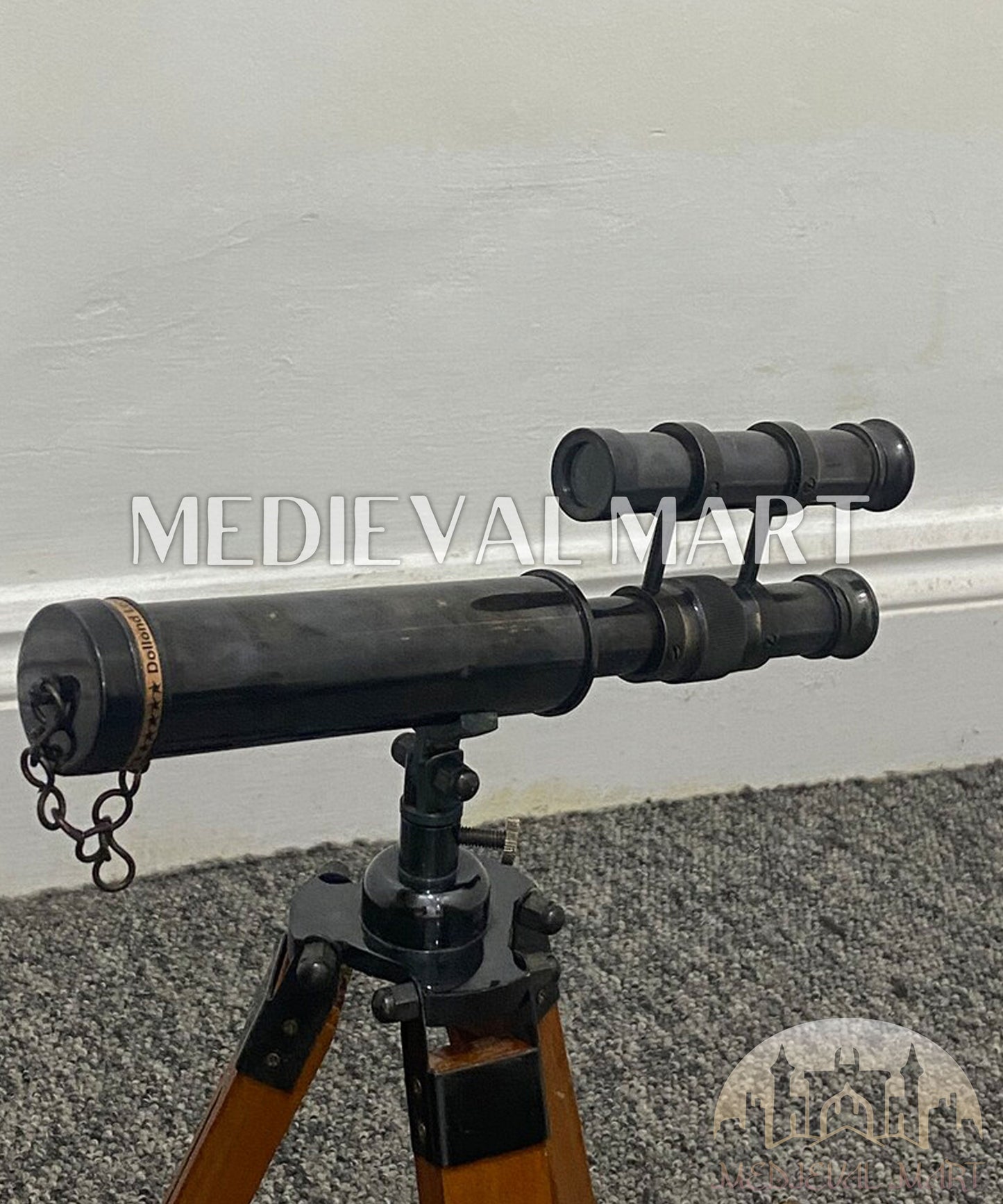 MEDIEVALMART AU Medieval Templar Devil Zelda Cross Inspired Wooden Shield Bliue & Gold Finish | Gift for Christmas Day