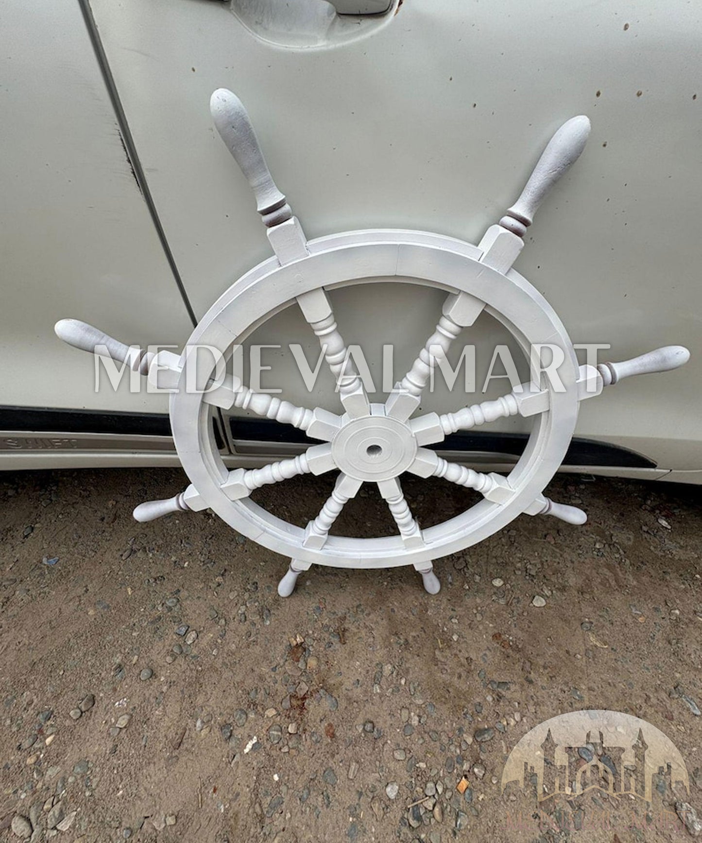 MEDIEVALMART AU Hand Forged Medieval Twisted Troll Cross Iron Pendent With Leather Cord