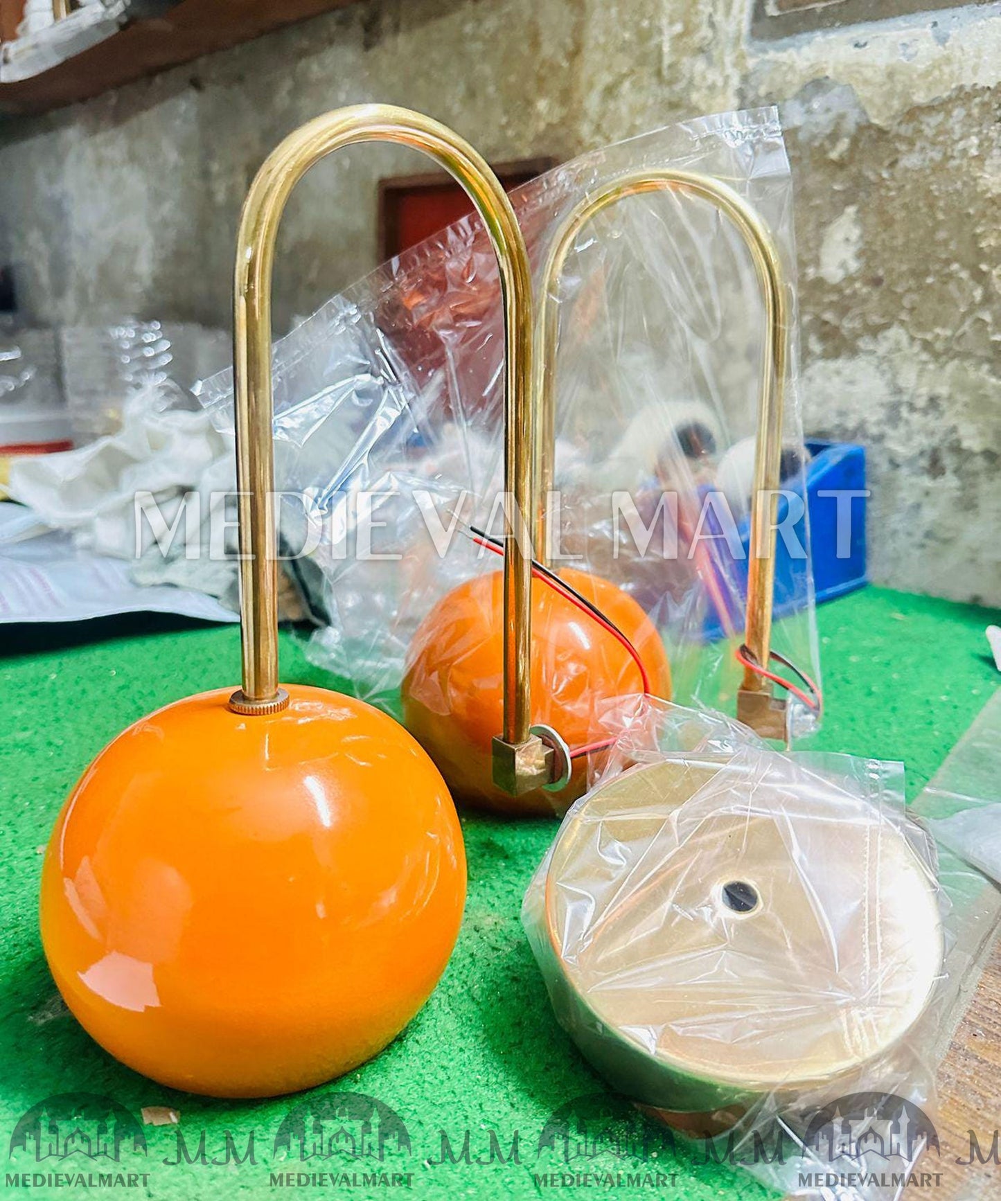 MEDIEVALMART AU European Greaves Knight English Legs Armor "Buff Polish"