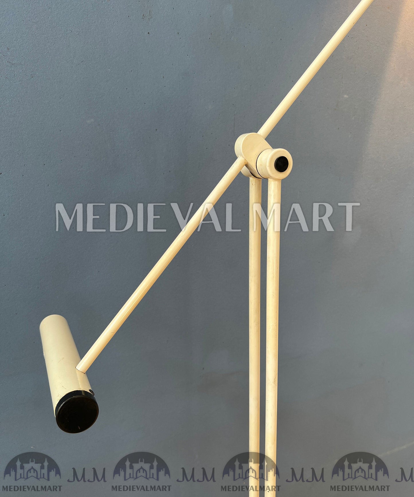 MEDIEVALMART AU Vintage Mid Century Silver Dijkstra Space Age Floor Lamp